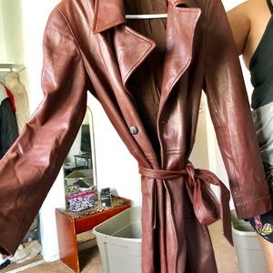 Donna Karen Leather coat